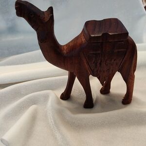 Handcrafted Wooden Camel Figurine
